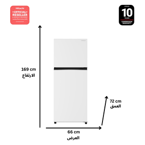  Hitachi HRTN6408SPWHIQ - Conventional Refrigerator - Inverter - 374 L - 13 ft - White 
