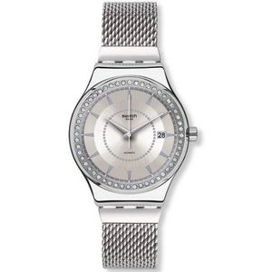  Swatch  Watch YIS406GB For Unisex - Analog Display, Stainless Steel Band - Silver 