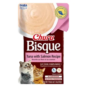 Inaba Churu Bisque Tuna with Salmon Recipe Cat Food - 40g