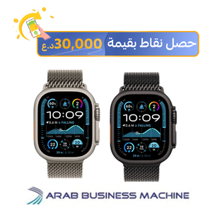 ساعة ابل الترا 2 2024 GPS + Cellular - ملم49 - هيكل من التيتانيوم مع حزام ميلانيز اسود تيتانيوم