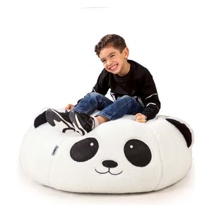  Ariika Lazy Panda Kids Bean Bag Chair - White 