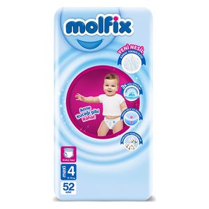  Molfix Pants for Babies - Size 4 - 52 Pieces 