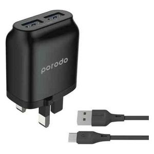 Porodo PD-0203TU2-BK - Charger - Black