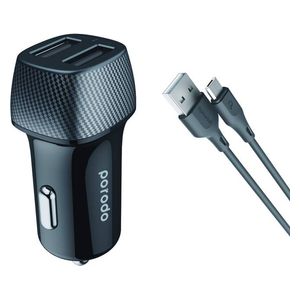 Porodo PD-34CCV2M-BK - Car Charger - Black