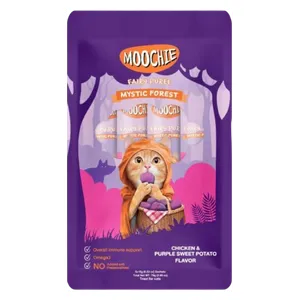  MOOCHIE Fairy Purée Mystic Forest Chicken and Purple Sweet Potatoes Cat Snack - 5 piece 