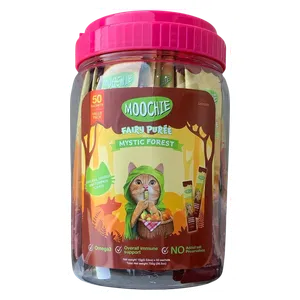  MOOCHIE Fairy Purée Mystic Forest Chicken, Carrots, and Pumpkin Cat Snack - 50 piece 