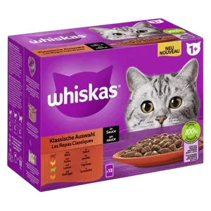 طعام قطط ويسكاس الوجبات الكلاسيكية - 12  قطعة