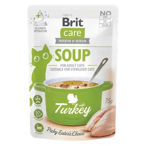 بريت كير حساء قطط بنكهة الديك الرومي - 75 غم