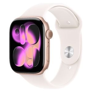 Apple Watch Series 11 46mm GPS Rose Gold Aluminum - Sport Band Light Blush - M/L