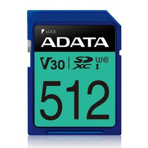 ميموري اي داتا Premier Pro Memory Card SD 5.0 - ازرق - 512كيكابايت