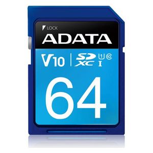 ADATA Premier Memory Card SDA 3.0 - 64GB - SD Card - Blue