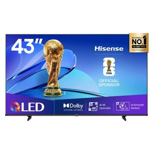  شاشة هايسنس فئة Q61Q - حجم 43 انش - 4K UHD - معزز الصورة بالذكاء الاصطناعي - دولبي فيجن - معدل حركة 120 - نظام تشغيل VIDAA U6 - اسود 