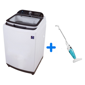 Alhafidh WMHA-1666WTL61 - 16Kg - Top Loading Washing Machine - White + Midea SC861 - Handheld Vacuum Cleaner - White