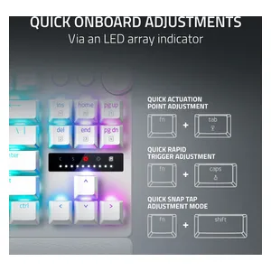 Razer Huntsman V3 Pro TKL - Wired Keyboard - 1.8 m - RGB - White