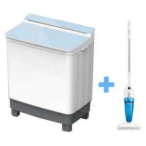 Midea MT200W160/W - 16Kg - Twin Tub Washing Machine - White + Midea SC861 - Handheld Vacuum Cleaner - White