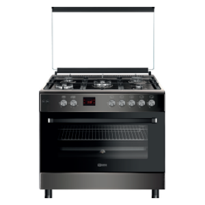  Inside LU-FULL90-SMK - 5 Burners - Gas Cooker - Black 
