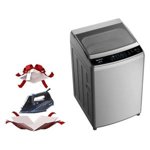  Denka FWM-1500TLSL - 12Kg - Top Loading Washing Machine - Silver + Denka IST-2600BB - Steam Iron - Blue 