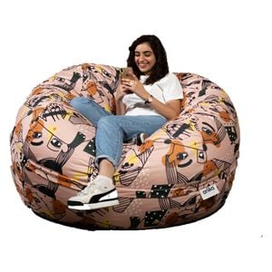  Ariika Fluffy Paloma Bean Bag Chair - Rose 