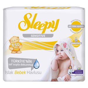  Sleepy Baby Wipes - Ultra Sensitive - 3 Packs - 50 Wipes - Pure Formula 