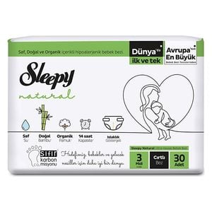  Sleepy Natural Baby Diapers - Size 3 - 30 Piece 