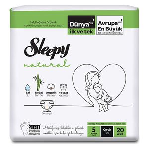 Sleepy Natural Baby Diapers - Size 5 - 20 Piece