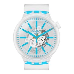  Swatch Watch SO27E105 For Unisex - Analog Display, Silicone Band - Glass 