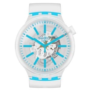  Swatch Watch SO27E105 For Unisex - Analog Display, Silicone Band - Glass 