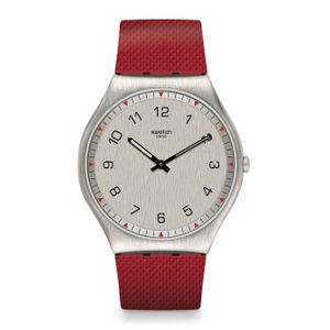  Swatch Watch SS07S105 For Men - Analog Display, Rubber Band - Red Claret 