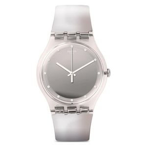  Swatch Watch SUOK121 For Women - Analog Display, Plastic Band - Gray 