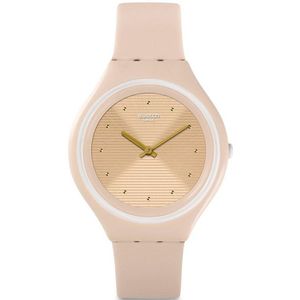  Swatch Watch SVUT100 For Women - Analog Display, Silicone Band - Pink 