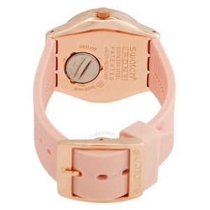  Swatch Watch YLG140 For Women - Analog Display, Silicone Band - Pink 