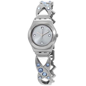  Swatch Watch YSS332G For Women - Analog Display, Stainless Steel Band - Gray 