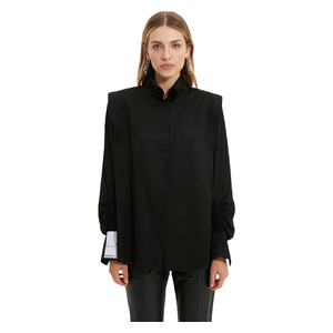 Trendyolmilla Drawstring Detailed Shirt - Black