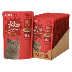 MIO Adult Beef Cat Food - 24 Piece