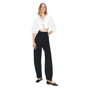 Trendyolmilla Wide Leg Elasticated Woven Pants - Black