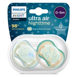  Philips Avent Ultra Air Nighttime Orthodontic Pacifier - 0-6m 