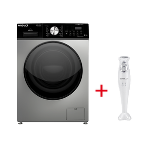  Newal WSH-9707-05 - 7Kg - 1400RPM - Front Loading Washing Machine - Silver + Newal BLD-425-Whit - Hand Blender 