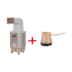  مبردة هواء نوال - AIR-9350-04 - بيجي + ماكنة صنع القهوة نوال - COF-3805 - ستانلس ستيل 
