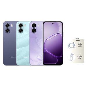 اوبو A6x 4G - دبل سيم - شاشة 6.75 انج - معالج سناب دراغون 685 - بطارية 6100 مللي أمبير بالساعة - شحن سريع 15 واط + حقيبة كتف + مطارة مياه