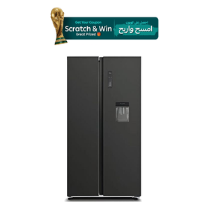  Hisense RS3P725NBG - Side by Side Refrigerator - 20 ft - Black Glass 