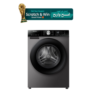  غسالة هايسنس فتحة امامية - 9 كغم - 1400 دورة بالدقيقة - WF3S9043BT - رمادي 