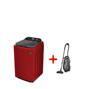 Alhafidh WMHA-2066RTL64 - 20Kg - Top Loading Washing Machine - Red + Alhafidh VCHA-2200CB42 - 2200W - 4L - Bag Vacuum Cleaner - Black