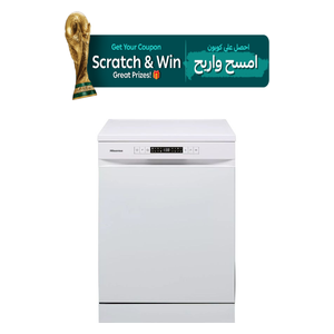  Hisense HS623E91W - Freestanding Dishwasher - 15 Set - 8 Programs - White 