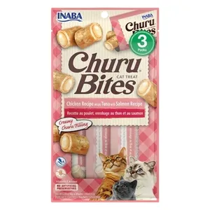 Inaba Churu BITES Tuna with Salmon Recipe Cat Snack - 3 Piece