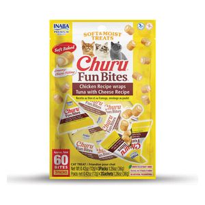 Inaba Churu Fun Bits Chicken & Tuna With Cheese Cat Snack - 3 Pieces