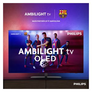  تلفزيون فيليبس 55 انج - ذكي بدقة 4K UHD - OLED- Google TV - تقنية Ambilight ثلاثية الجوانب - معالج P5 AI - هيرتز 144 - تصميم بدون حواف - منشأ اوروبي 