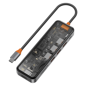  WiWU Cyber Hub 7-in-1 Type C Transparent Hub - Adapter USB-C 