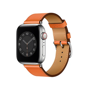 WiWU Luxury Genuine Leather Watch Band - Orange