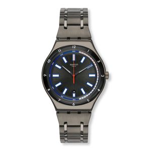  Swatch Watch YWM400G For Men - Analog Display, Stainless Steel Band - Gray 
