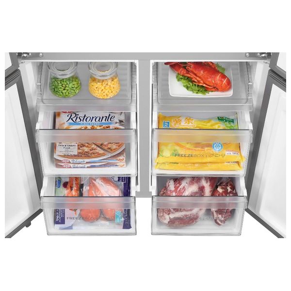  Haier HRF-700BG - 22ft - French Door Refrigerator - Black Glass 